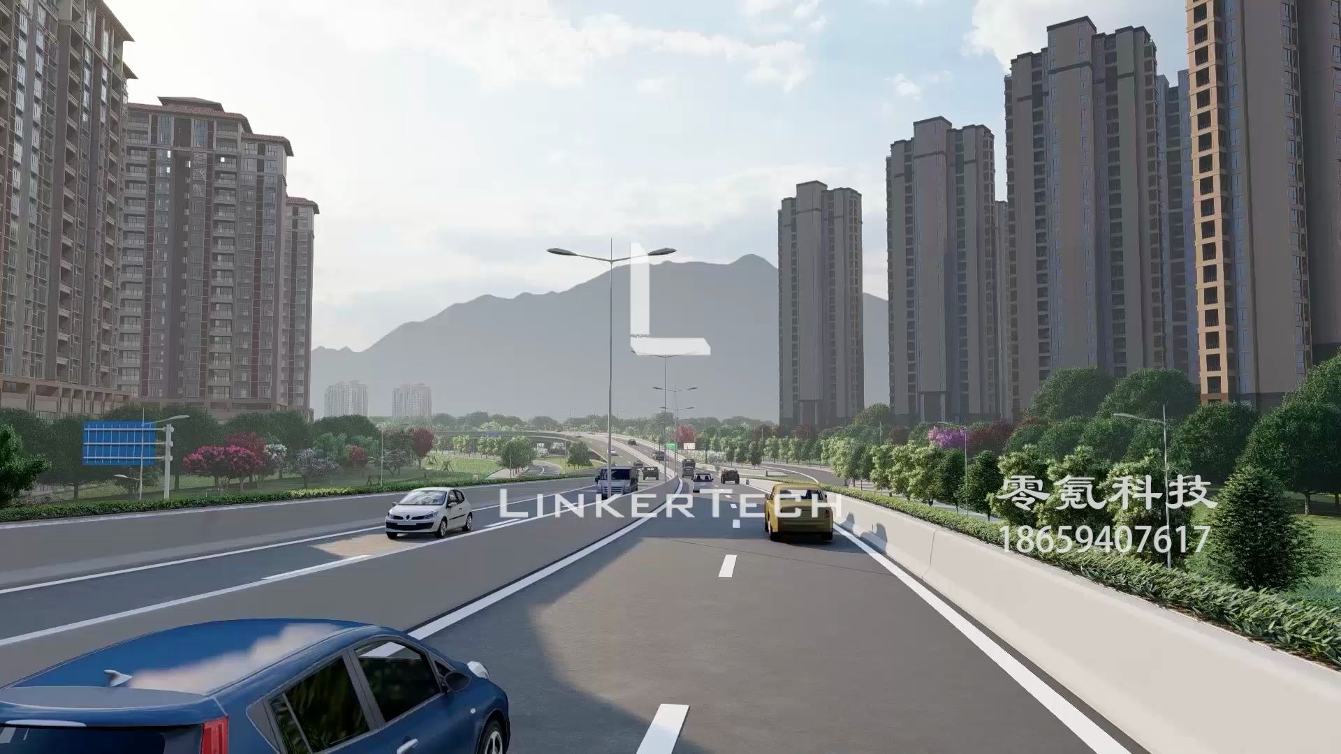 諸暨市環(huán)城南路市政道路改造工程匯報動畫 | 零氪_建筑工